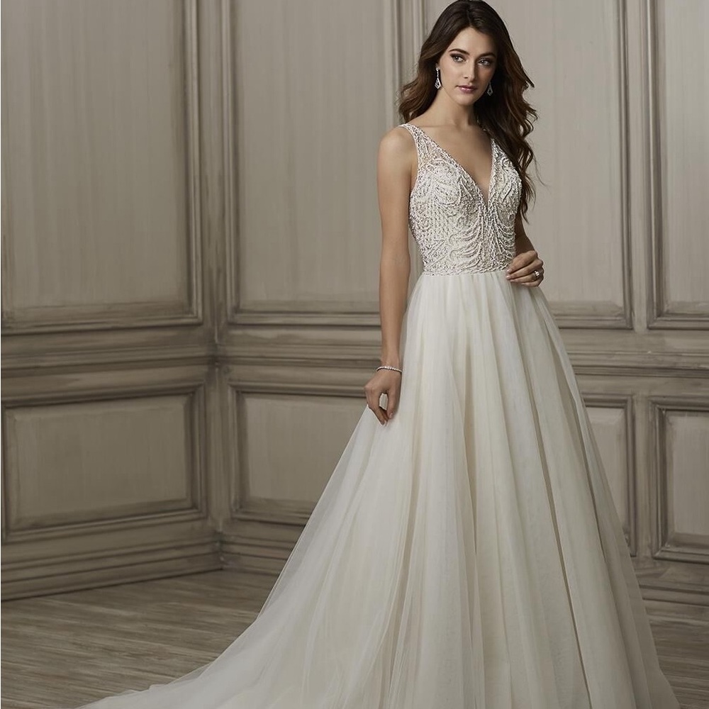 Elegant beaded bridal gown